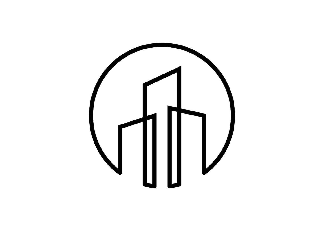 Building line icon design template isolated clipart vector