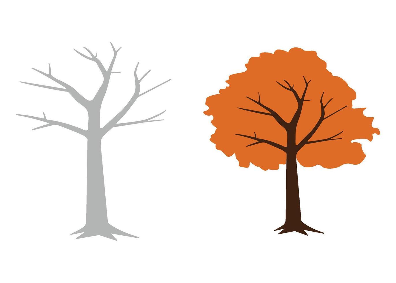 otoño árbol icono diseño modelo aislado ilustración vector