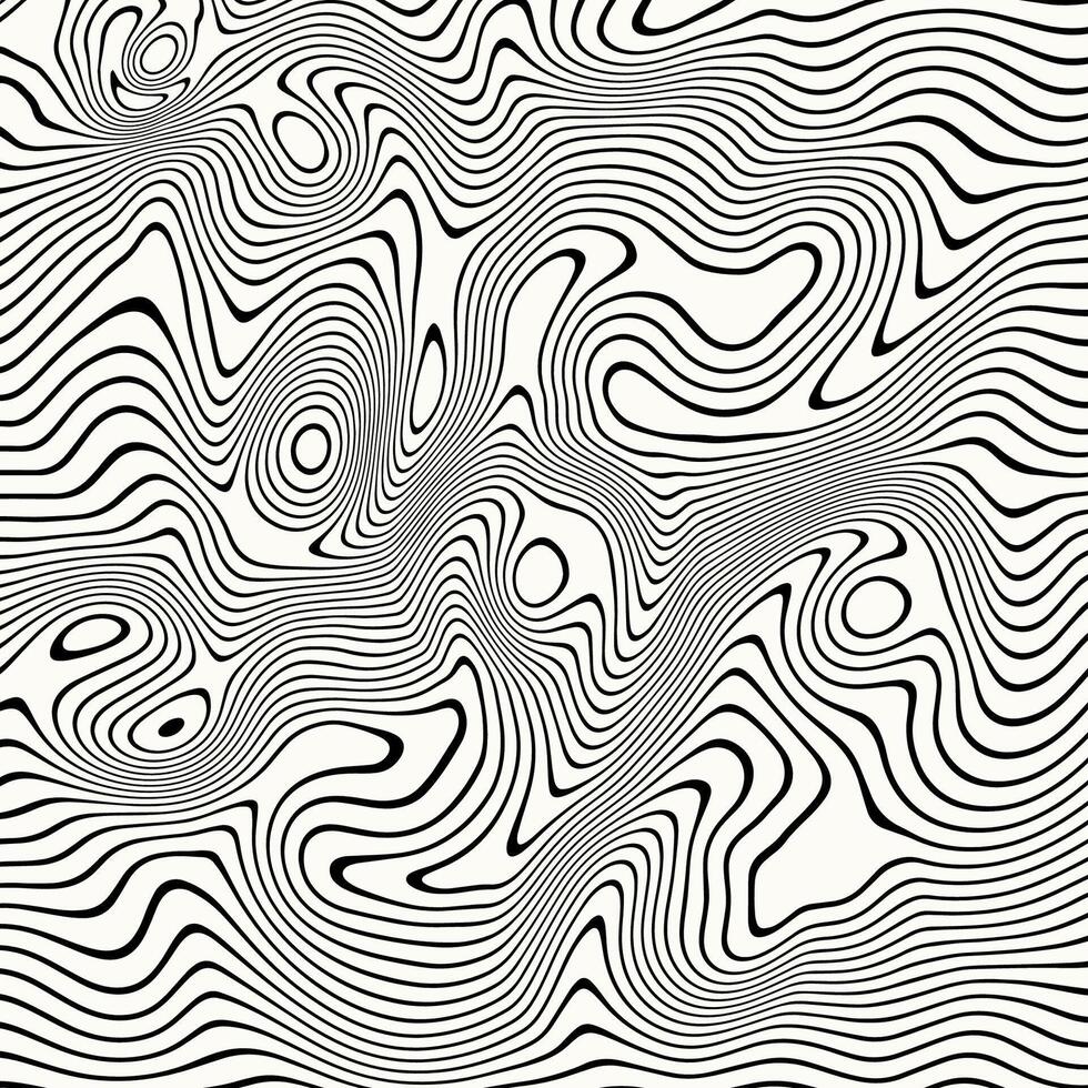 Black and white liquid texture design. Abstract vector background.