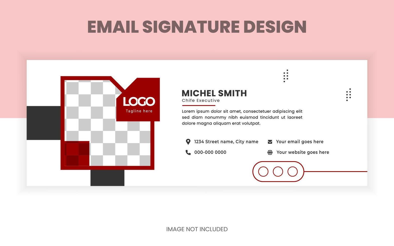 Email Signature Design template vector