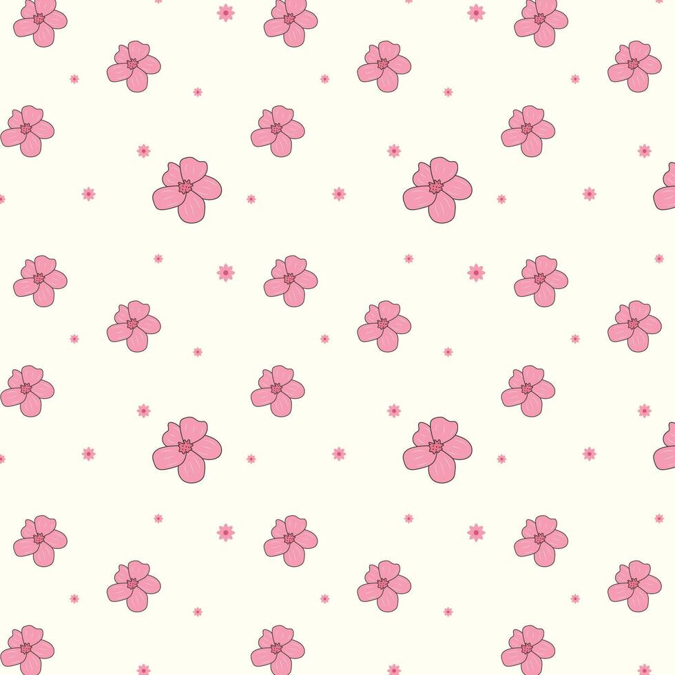 Seamless flower pattern design Template. Vector Illustration.