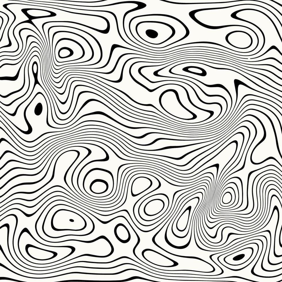 Black and white liquid texture design. Abstract vector background.