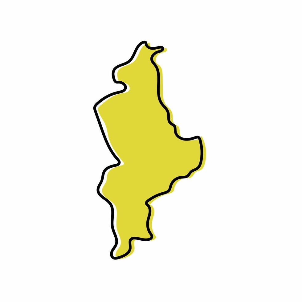 Nuevo Leon state map of United Mexican States vector