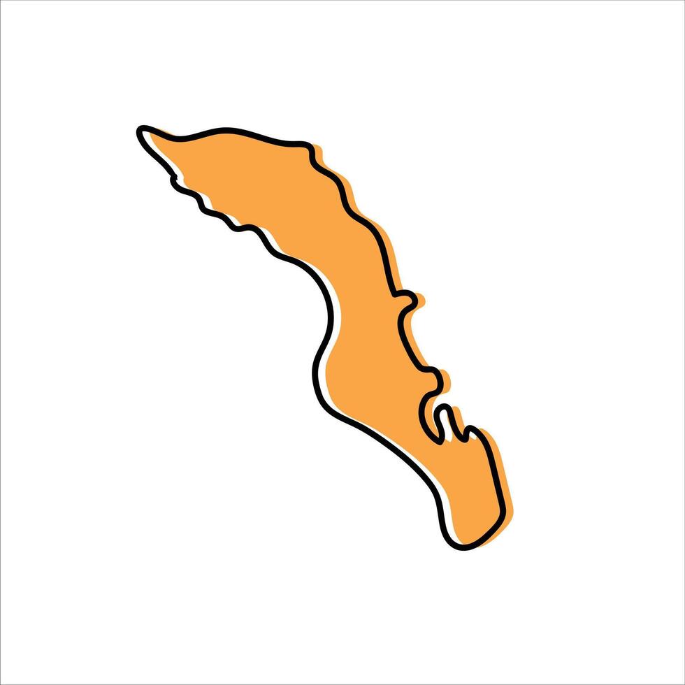 baja California sur estado mapa de unido mexicano estados vector