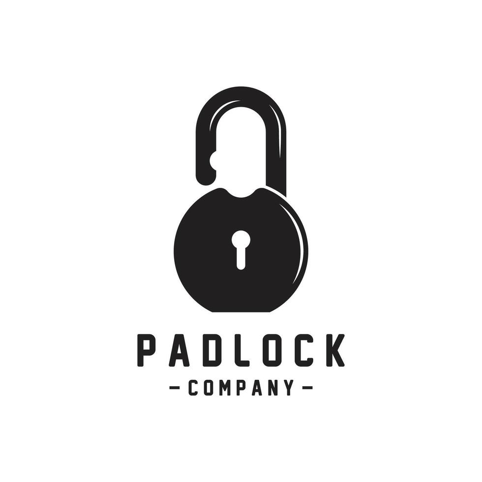 unique and creative padlock logo design. vector