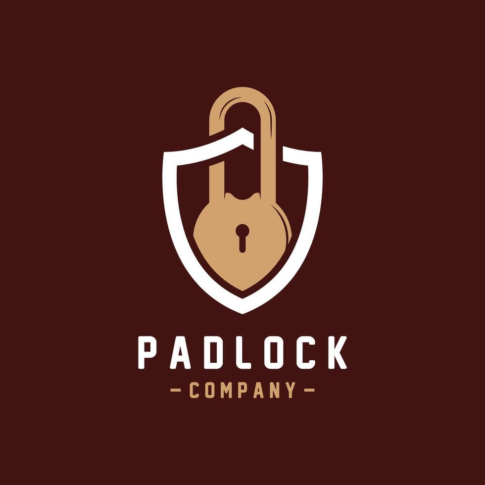 unique and creative padlock logo design. vector