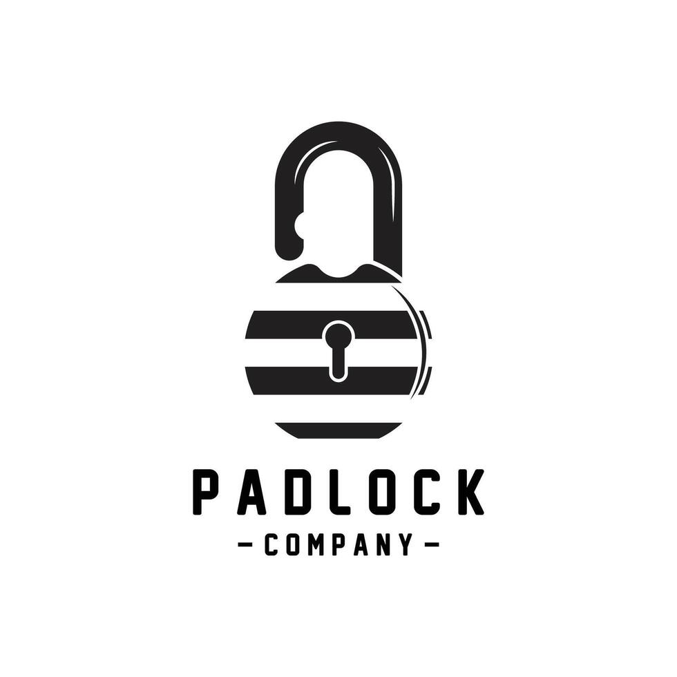 unique and creative padlock logo design. vector