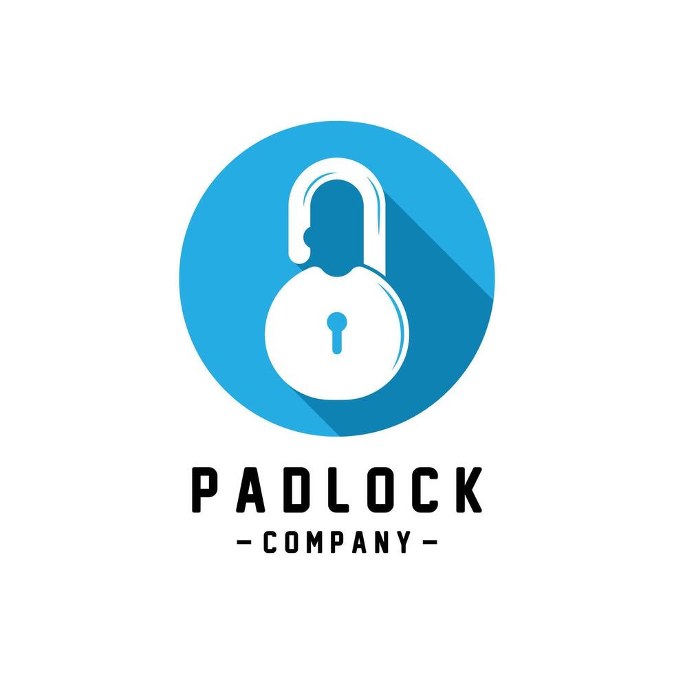unique and creative padlock logo design. vector