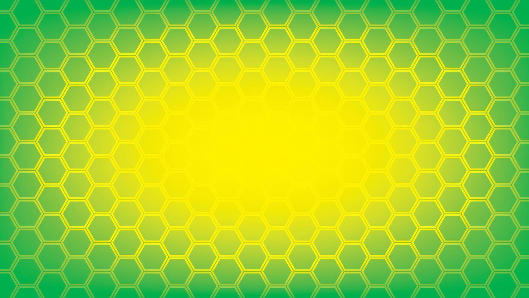 Abstract green and yellow color background with hexagonal shape pattern. Vector illustration.