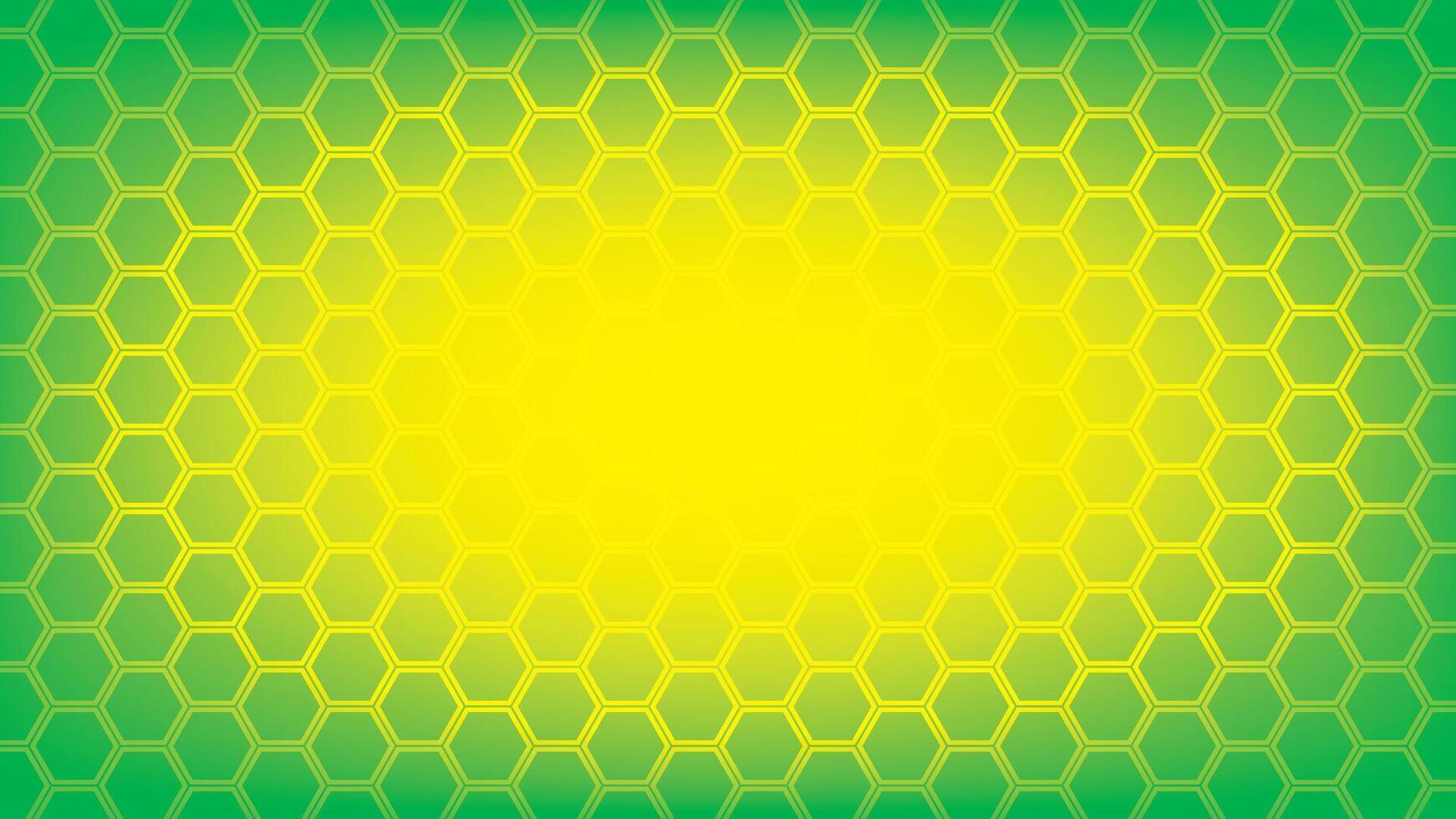 Abstract green and yellow color background with hexagonal shape pattern. Vector illustration.