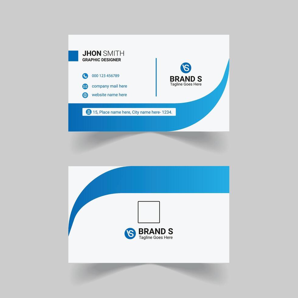 Modern, eye-catching creative design corporate business card template vector