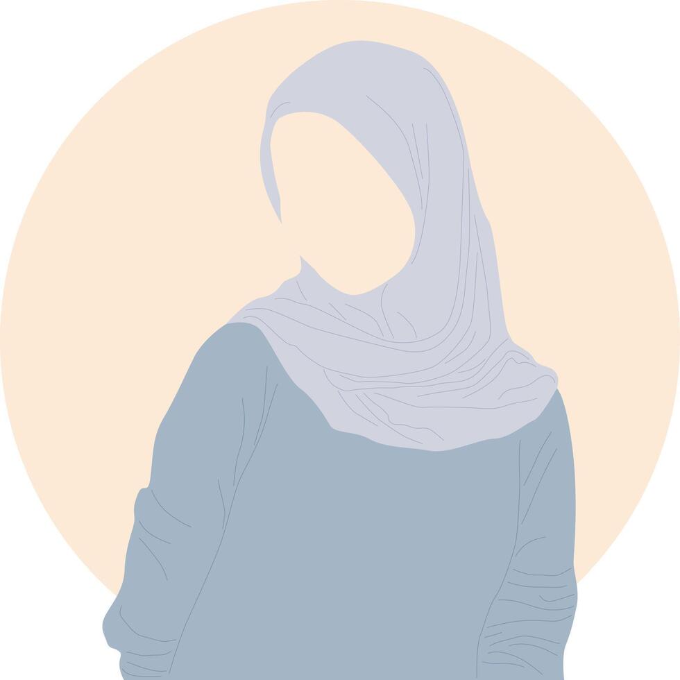 Stylish girl in hijab vector