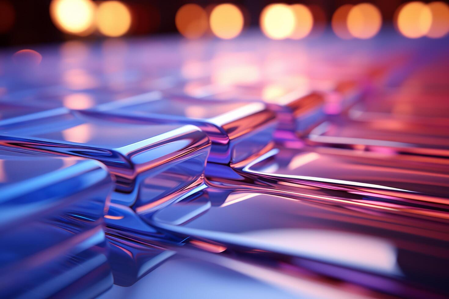 AI generated a line of is in blue and purple photo
