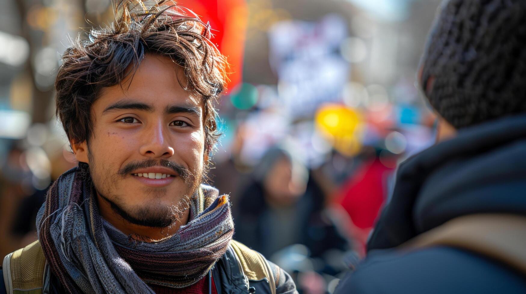 AI generated Man Wearing Beard and Scarf photo