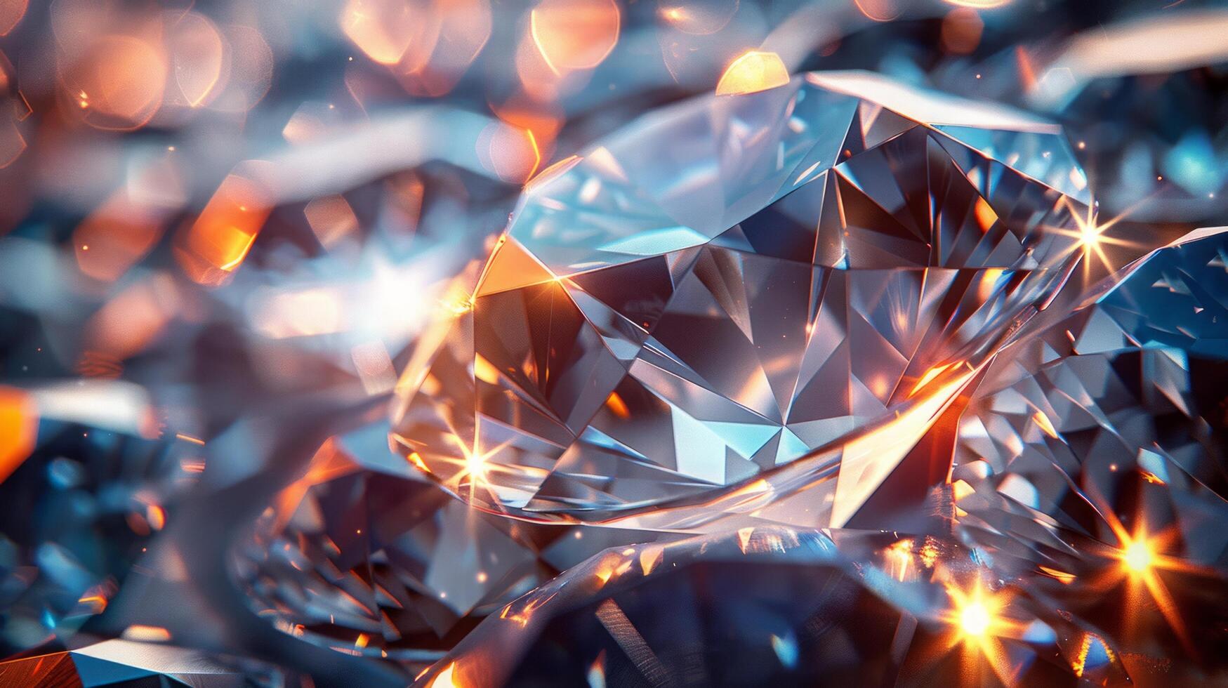 AI generated Close Up of a Sparkling Diamond photo