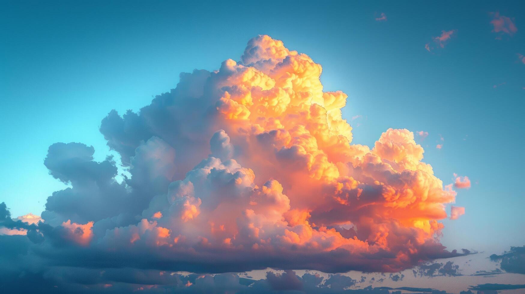 ai generado masivo nube de fumar a la deriva terminado agua foto