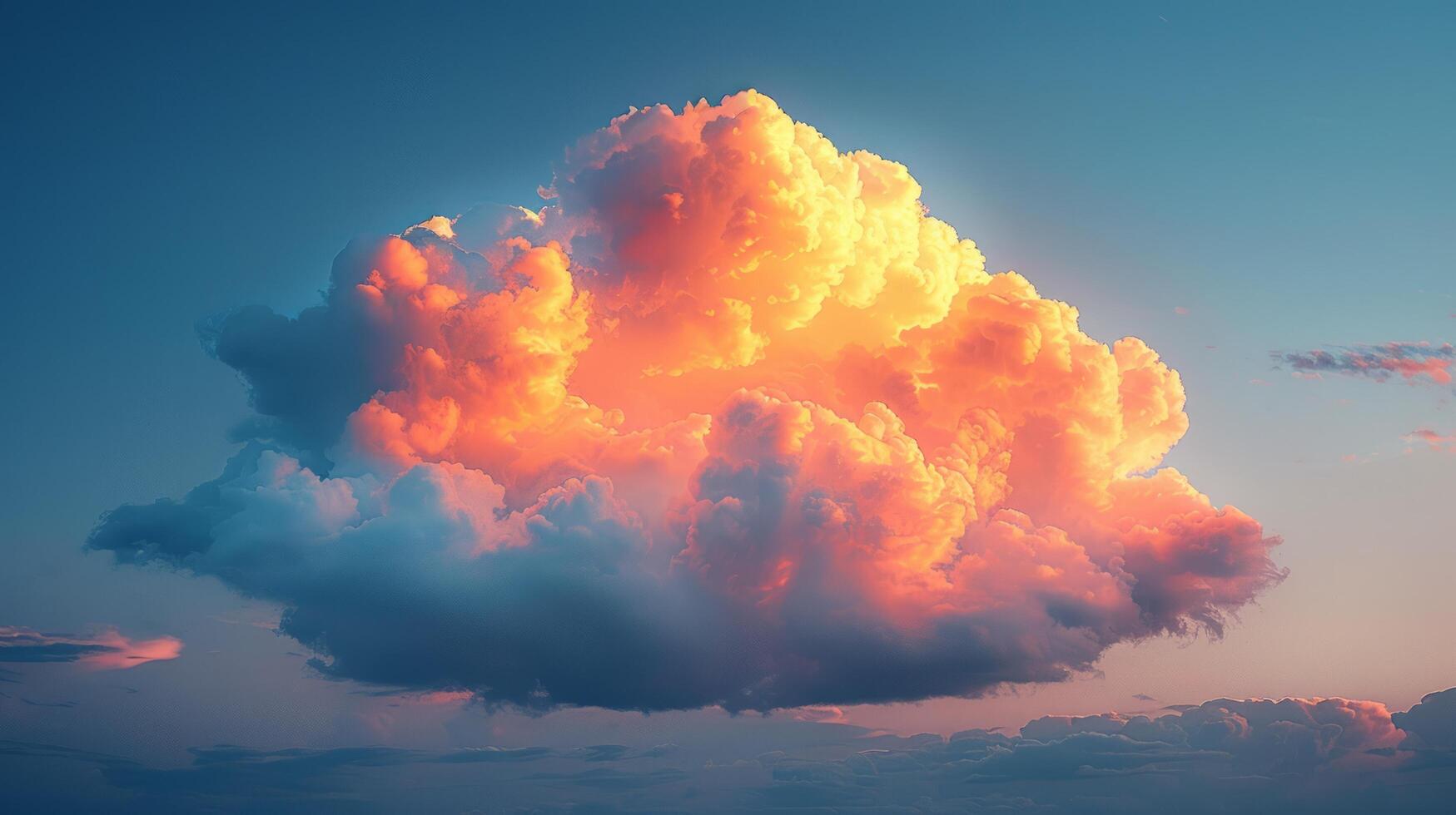 ai generado masivo nube de fumar a la deriva terminado agua foto