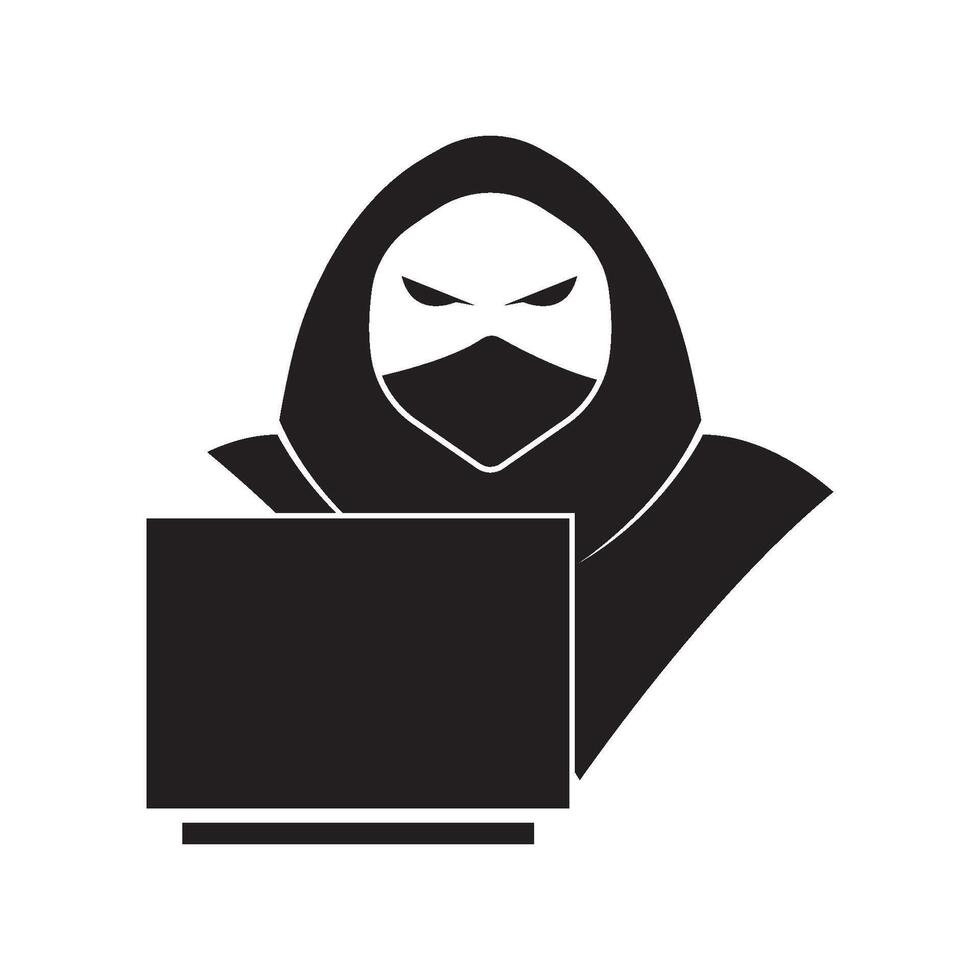 Anonymous hacker character illustration vector design