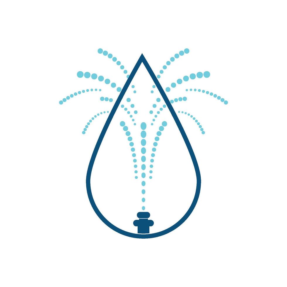 Irrigation logo design vector. Icon Symbol. vector