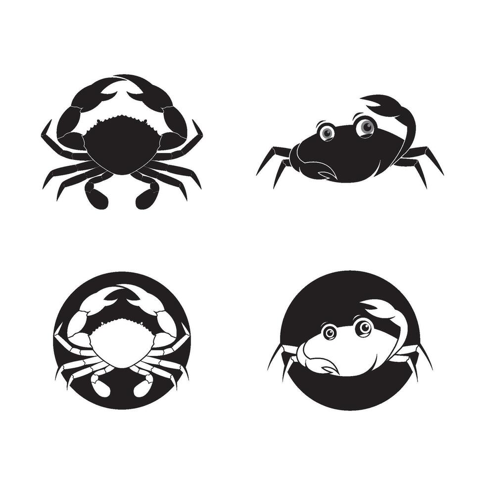 Crab restaurant logo icon design vector