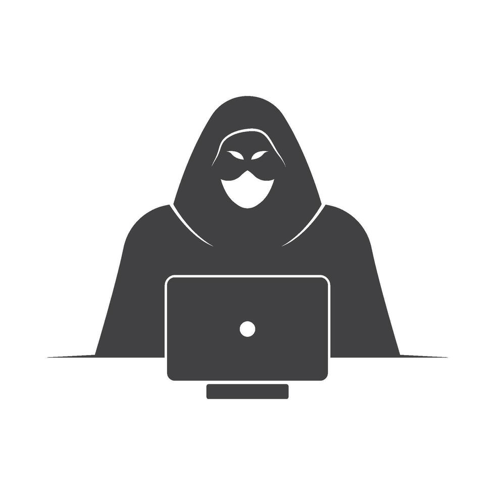 Anonymous hacker character illustration vector design