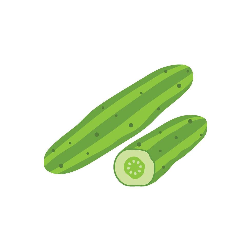 Cucumber logo vector icon simple illustration design