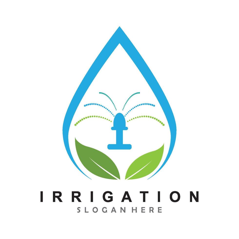 Irrigation logo design vector. Icon Symbol. vector