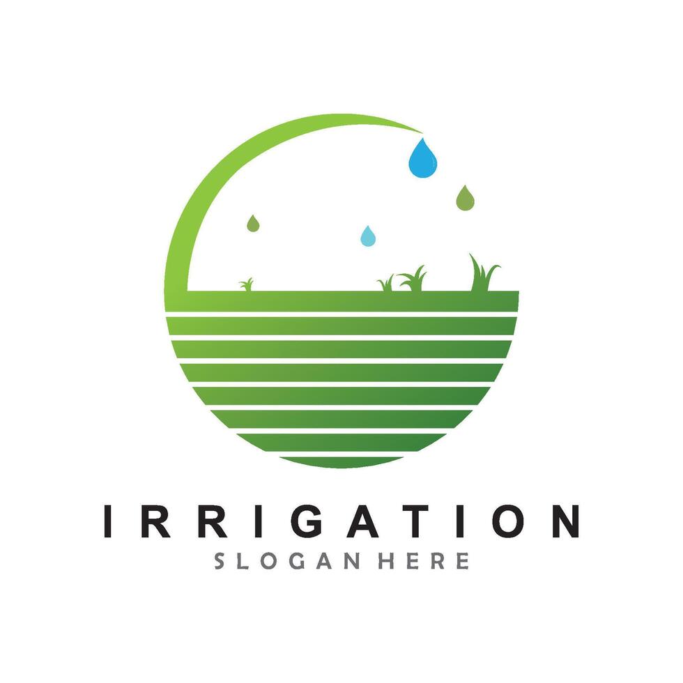 Irrigation logo design vector. Icon Symbol. vector