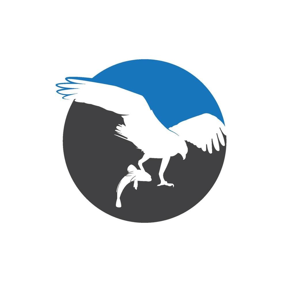 logo vector águila caza pescado diseño