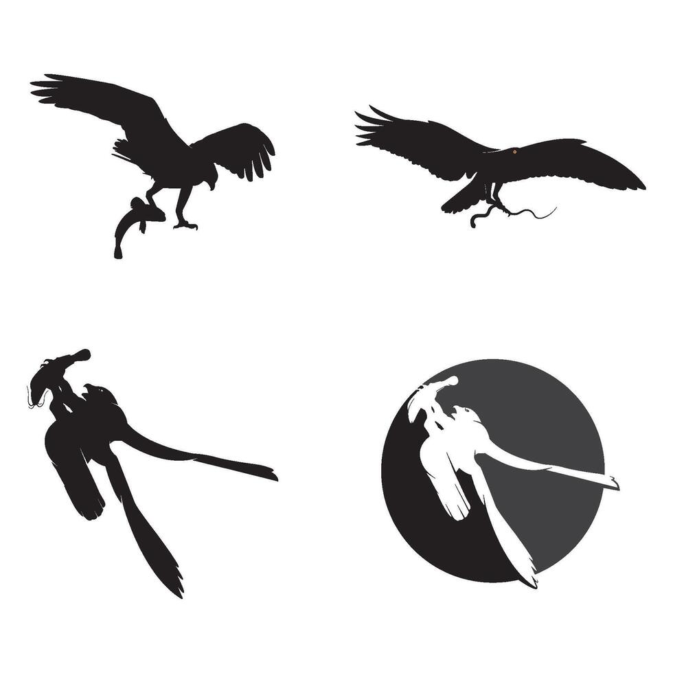 Logo Vector Eagle Hunting Fish design