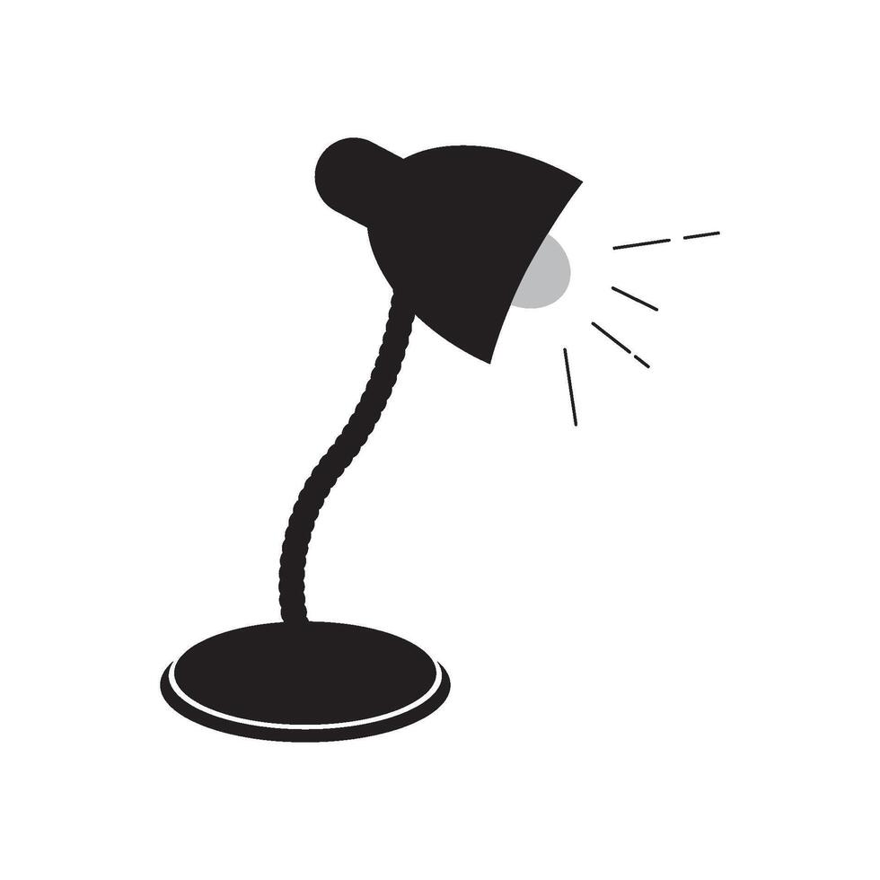 Desk lamp icon vector flat design