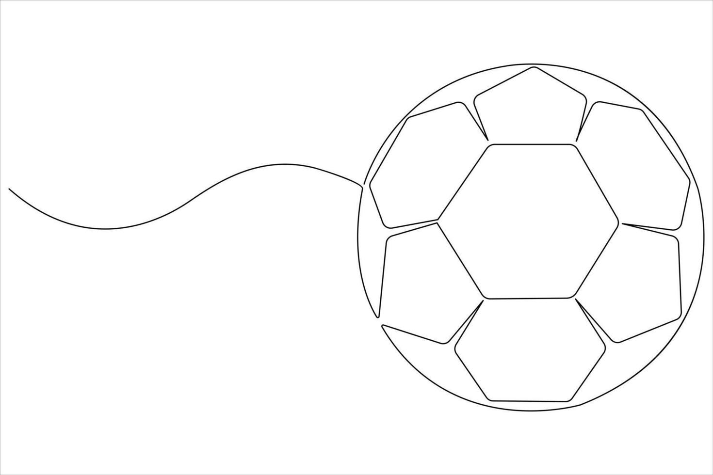 Football vector continuous one line art drawing illustration minimalist design