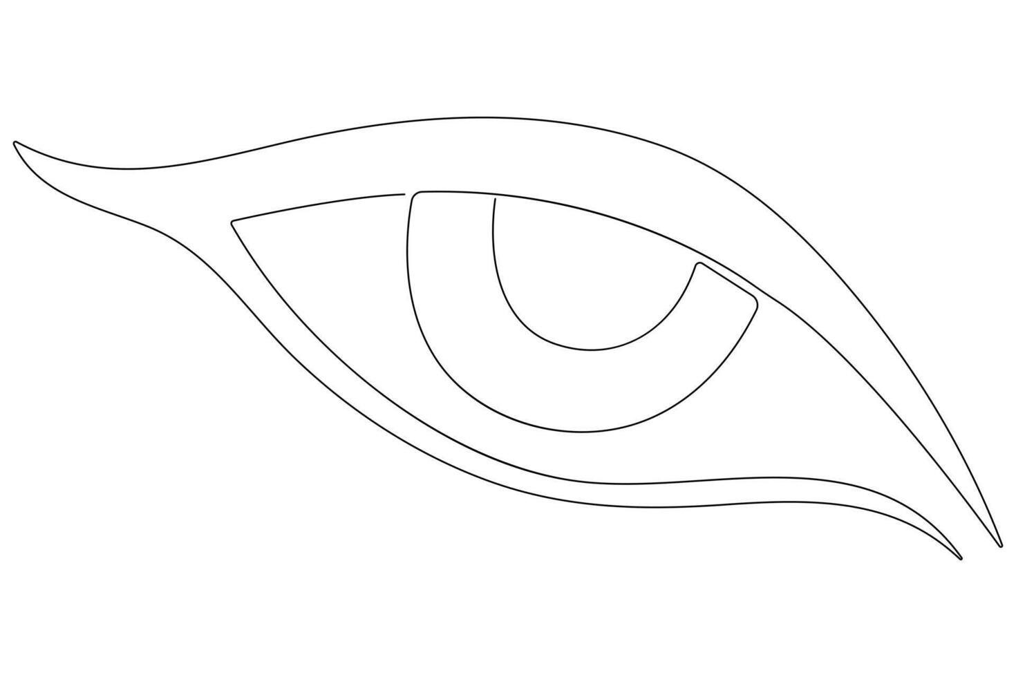 ojo símbolo en continuo uno línea Arte dibujo de humano ojo firmar contorno vector ilustración
