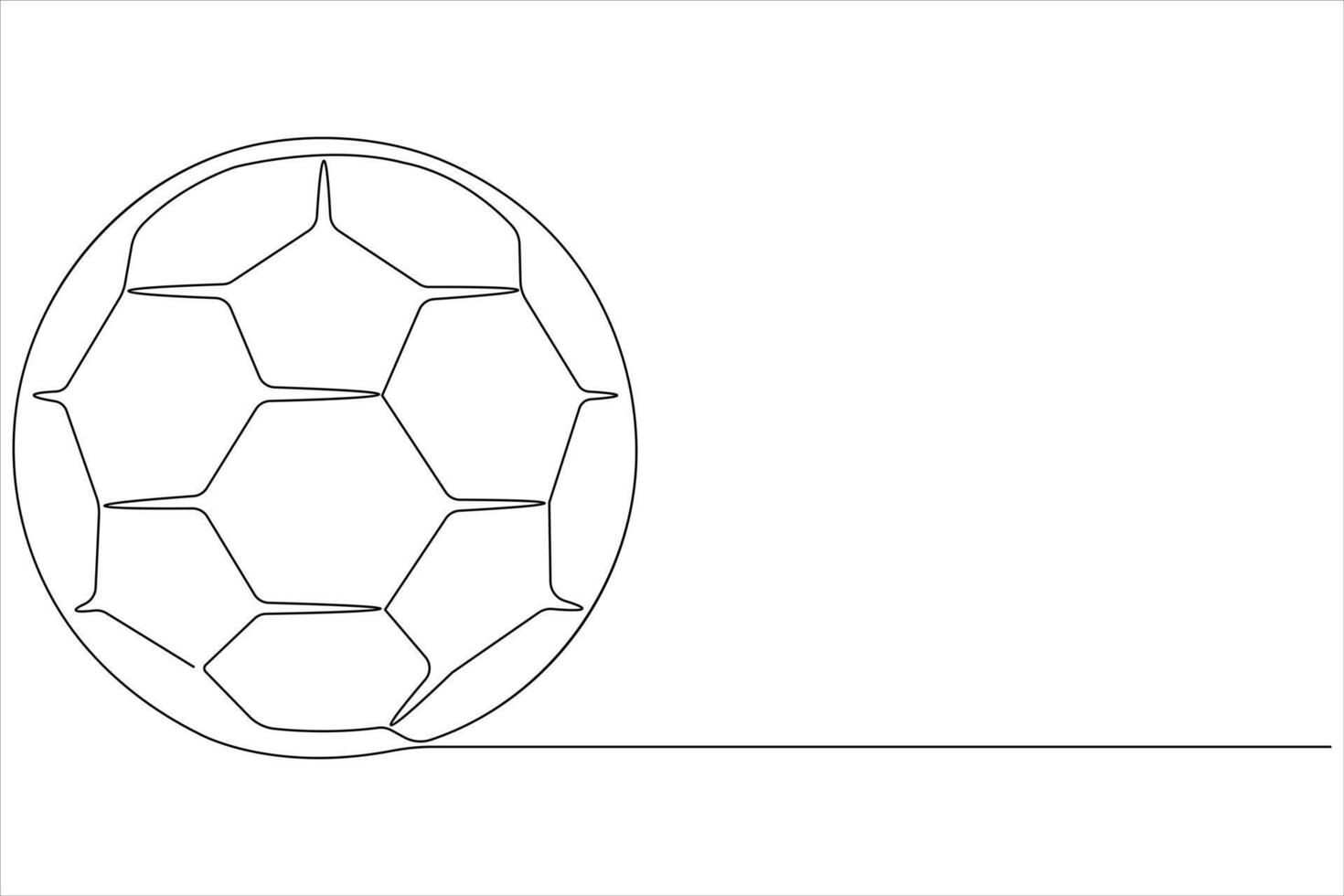 Football vector continuous one line art drawing illustration minimalist design