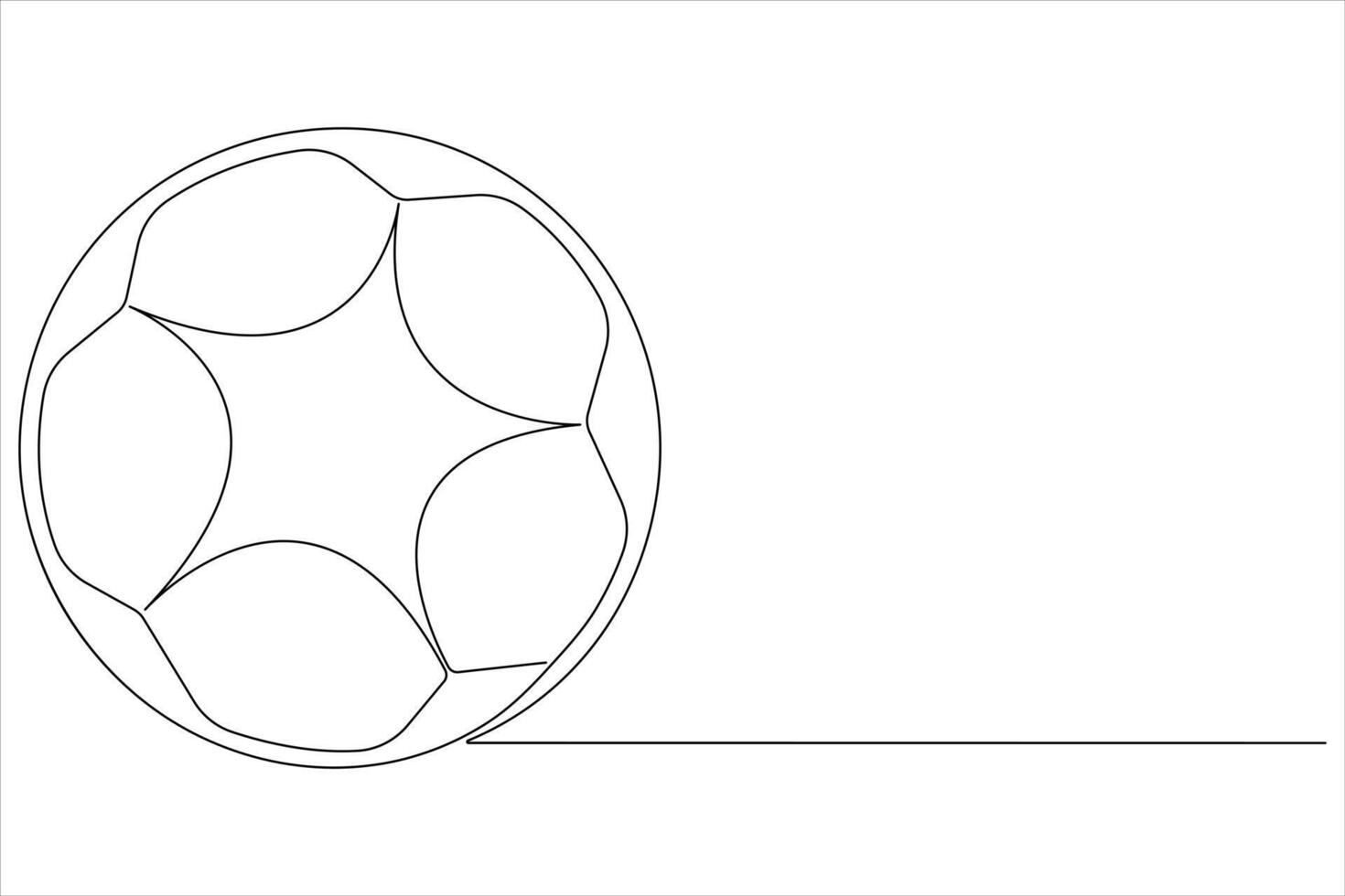 Football vector continuous one line art drawing illustration minimalist design