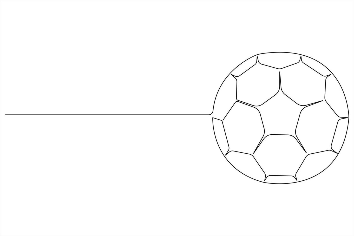 Football vector continuous one line art drawing illustration minimalist design
