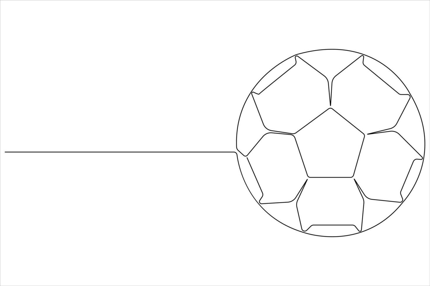 Football vector continuous one line art drawing illustration minimalist design