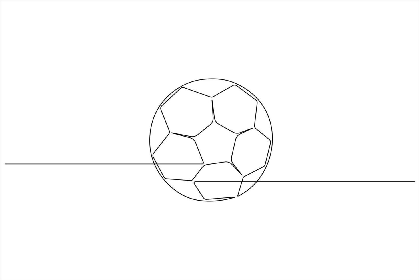 Football vector continuous one line art drawing illustration minimalist design