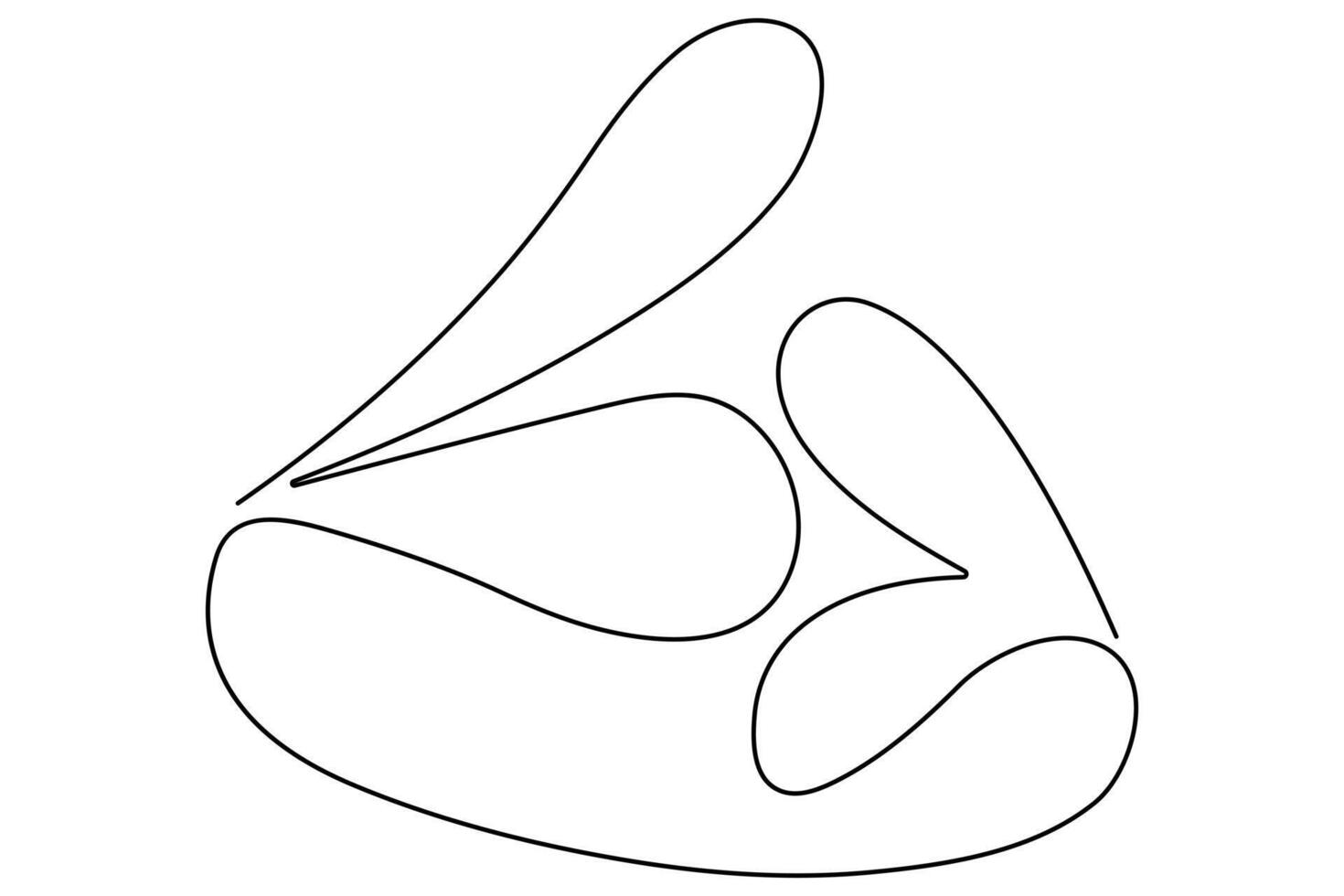 Kiss day continuous one line art drawing of kiss icon outline vector art illustration
