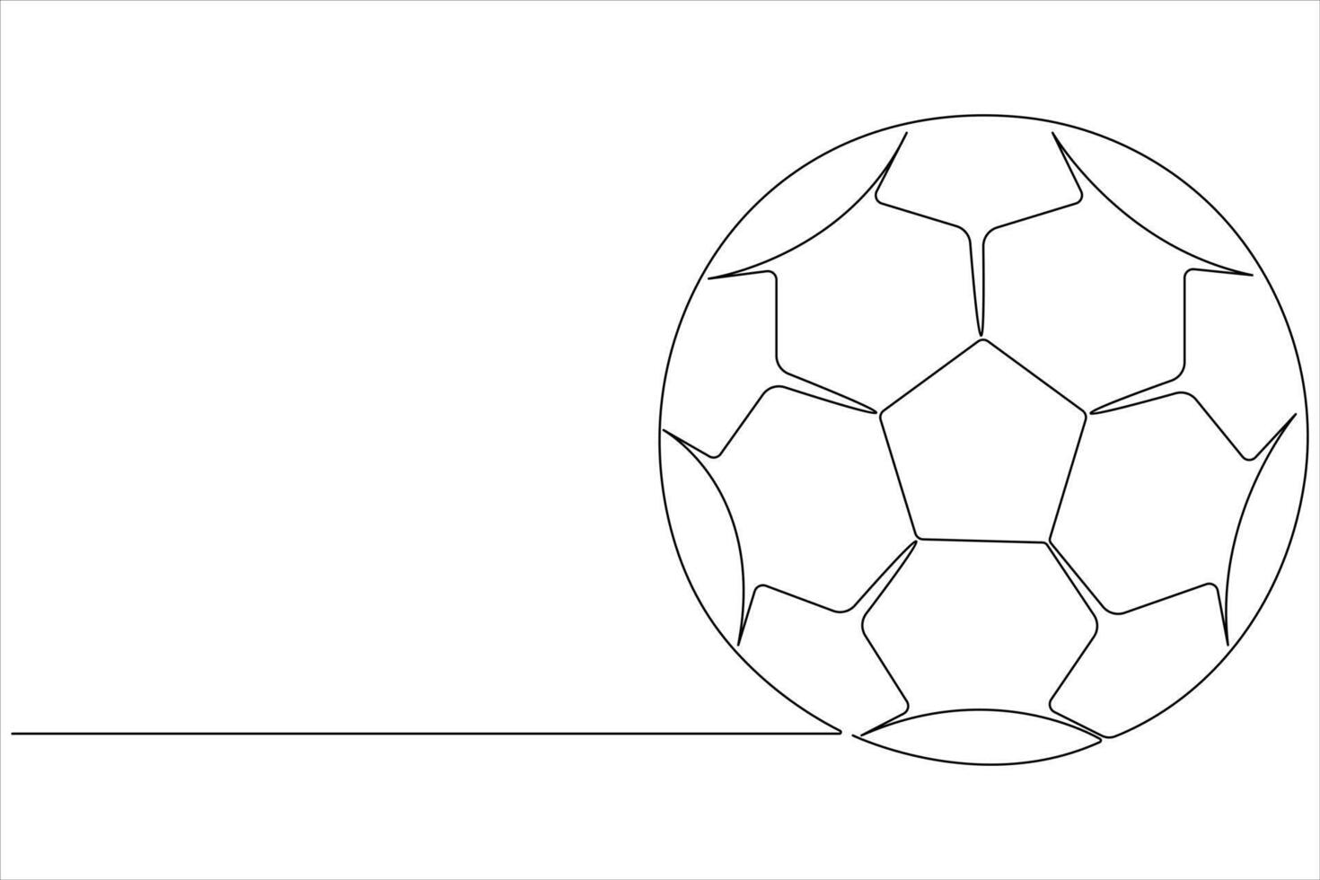 Football vector continuous one line art drawing illustration minimalist design