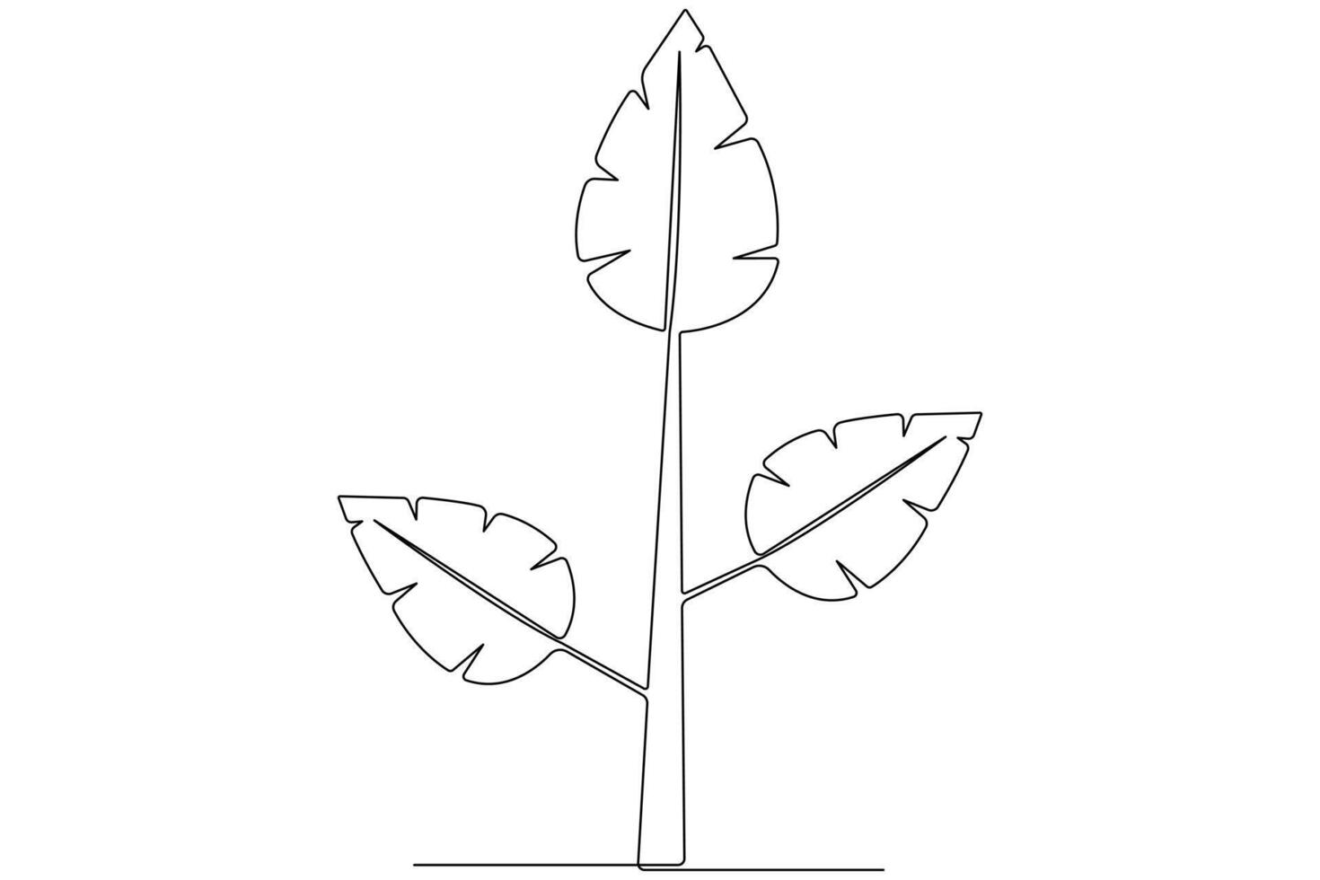 Continuous single line art drawing of plant can be for plants, agriculture, seeds outline vector