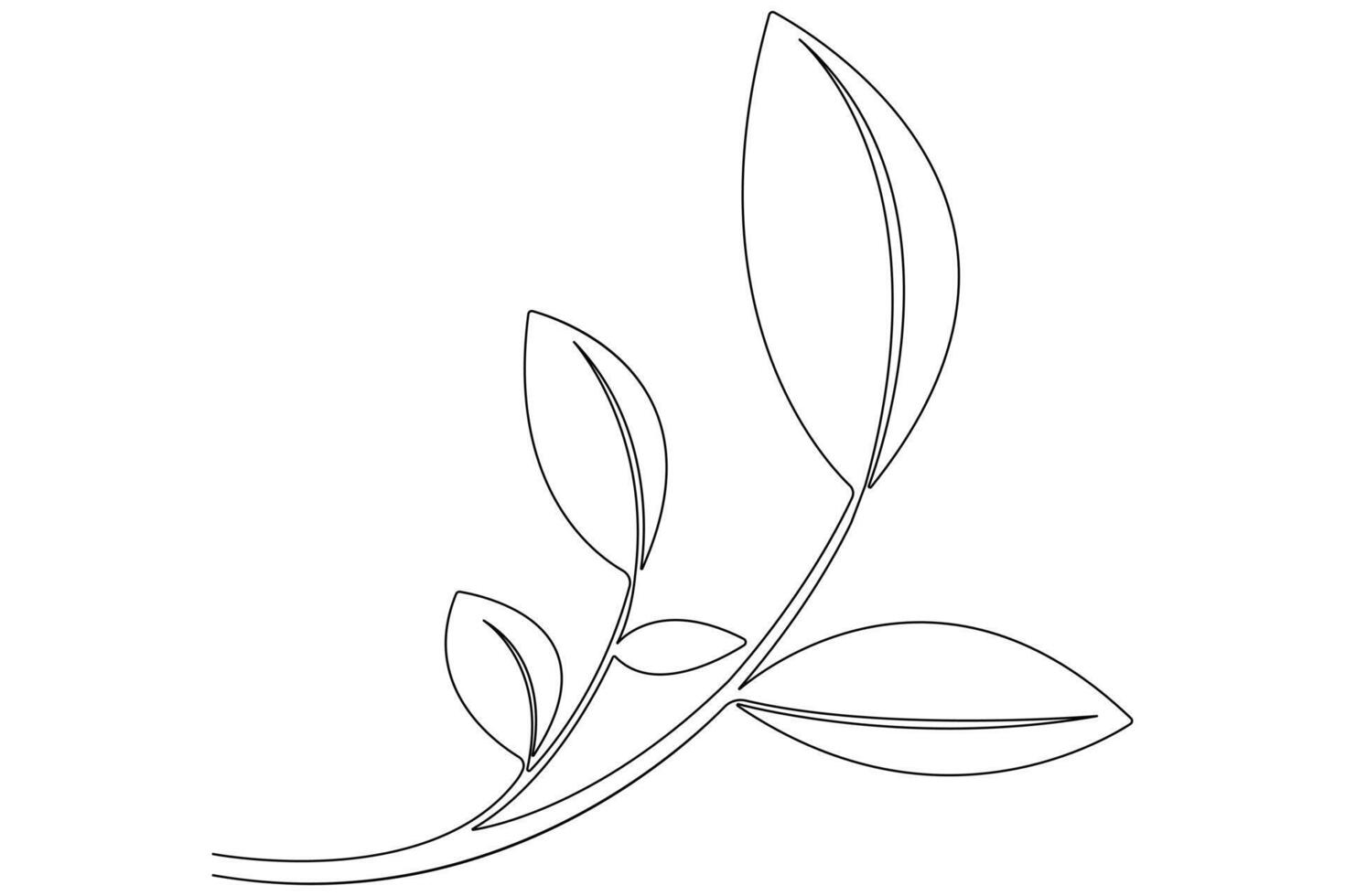 Continuous single line art drawing of plant can be for plants, agriculture, seeds outline vector