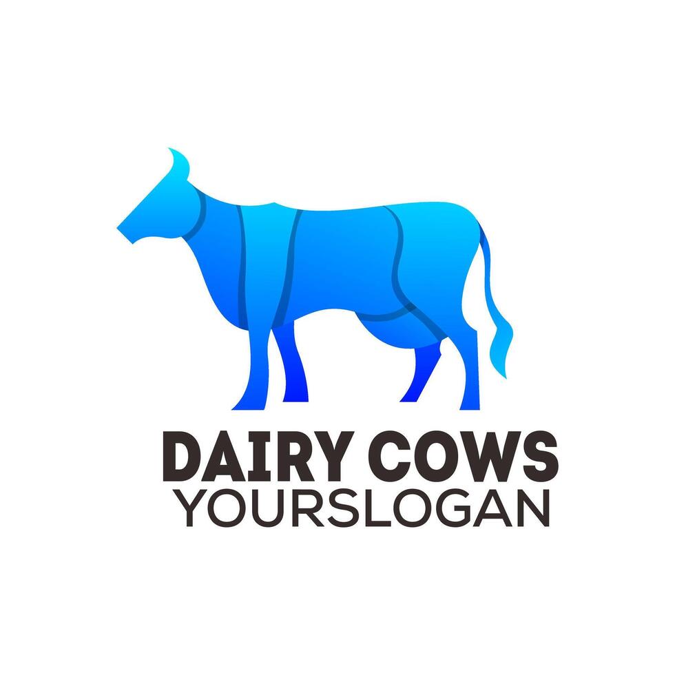 vacas resumen vistoso logo diseño vector