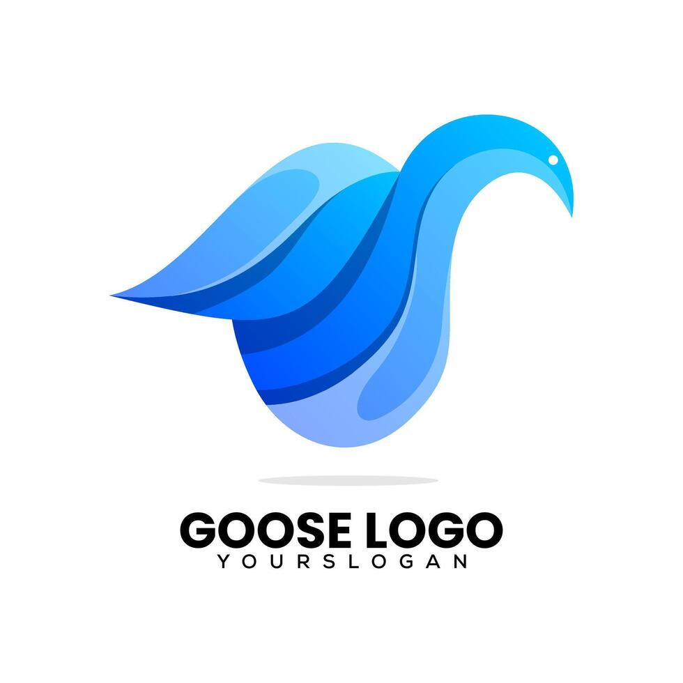 swan abstract  colorful logo design vector