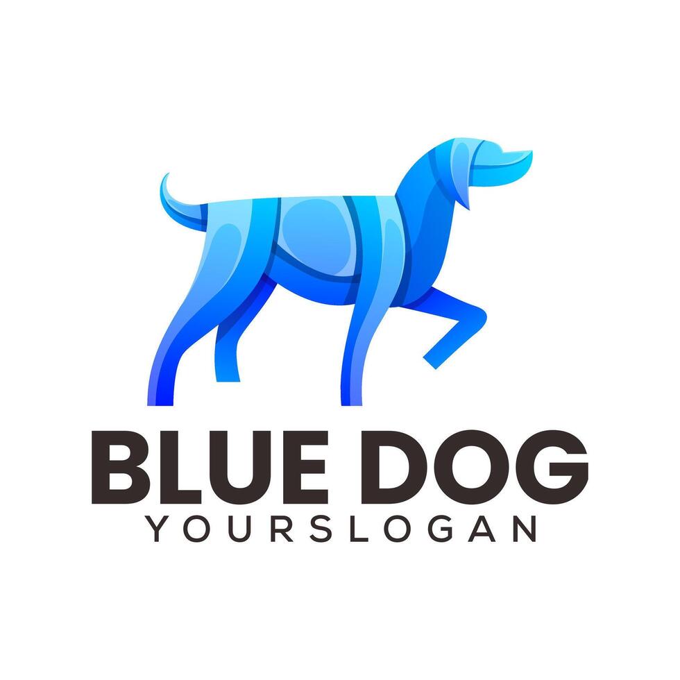 colorful dog icon logo design vector