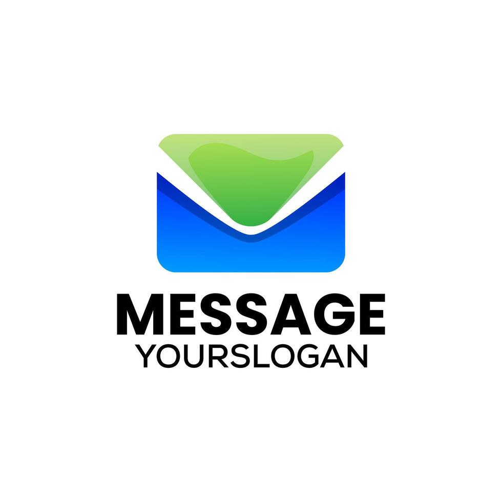 vistoso mensaje icono logo diseño vector