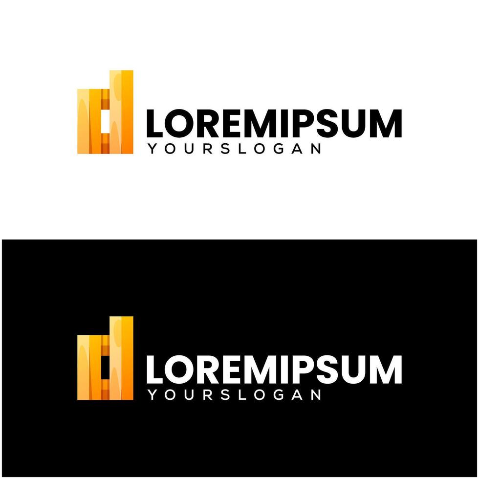 creative letter d gradient logo design vector