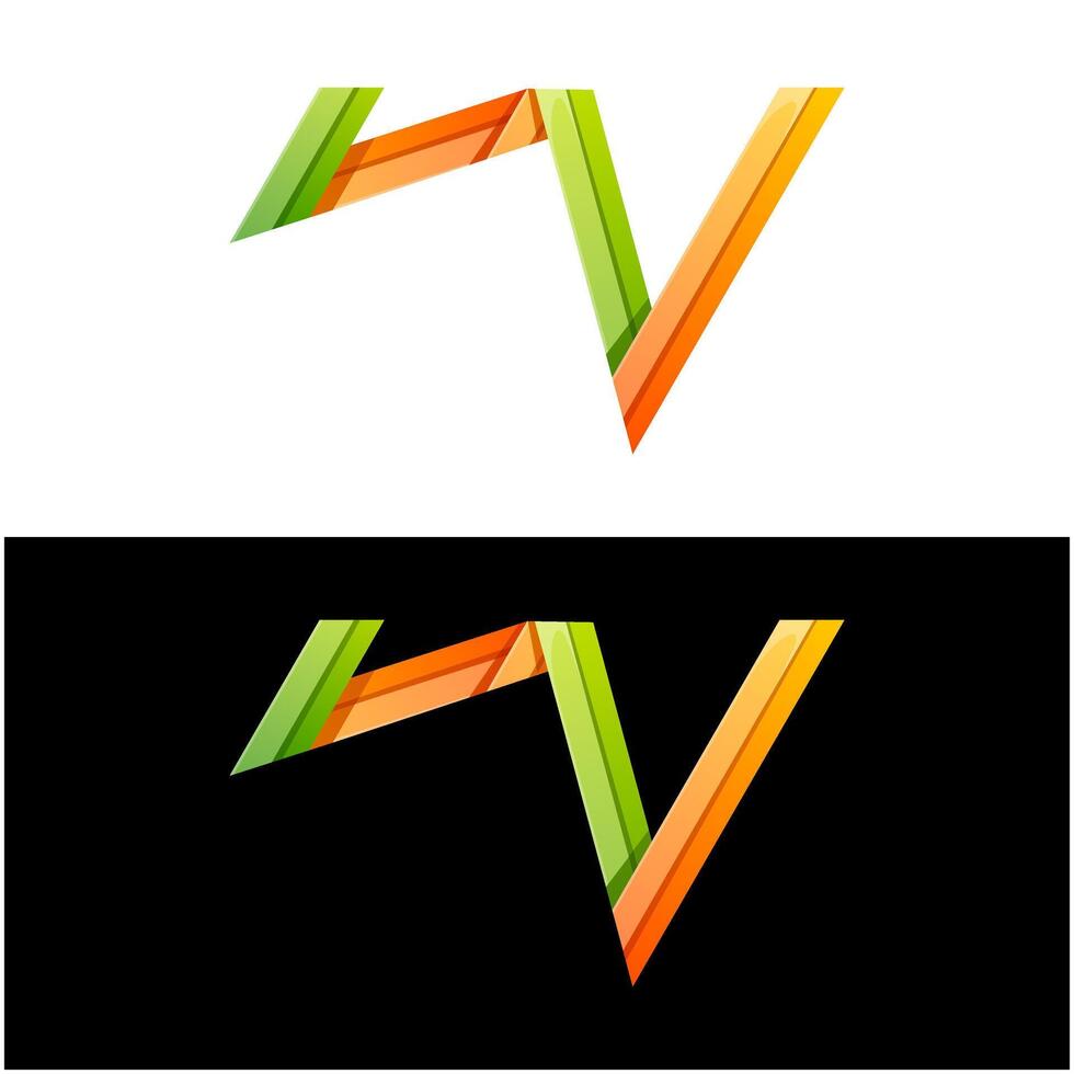 letra w vistoso icono logo diseño vector