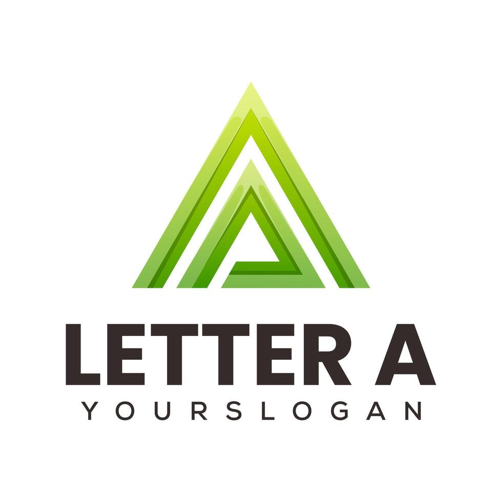 letra un diseño de logotipo colorido vector