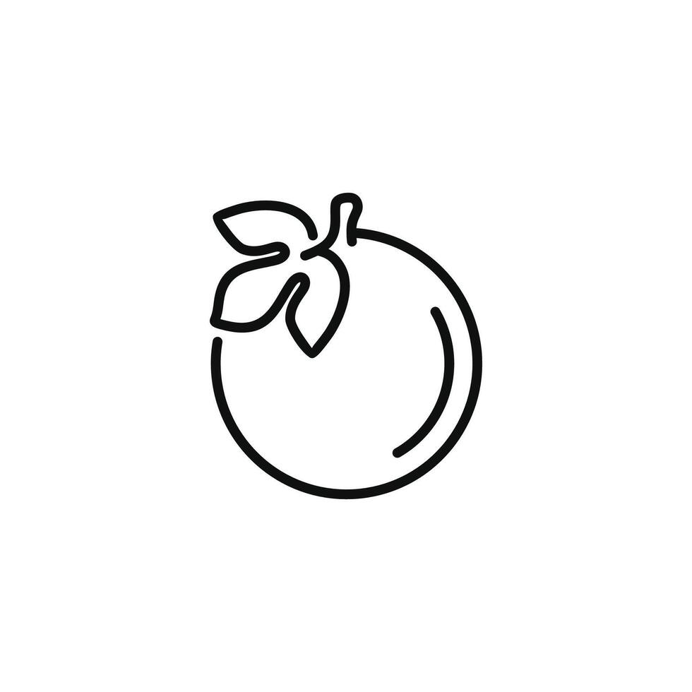 Passion fruit  line icon isolated on white background vector